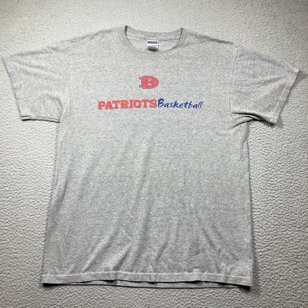 Dallas Babtist Patriots Basketball T Shirt Adult Large Gray Short Sleeve Casual